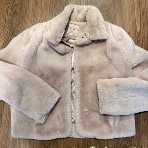 Blank NYC Faux Fur Coat - Light Purple